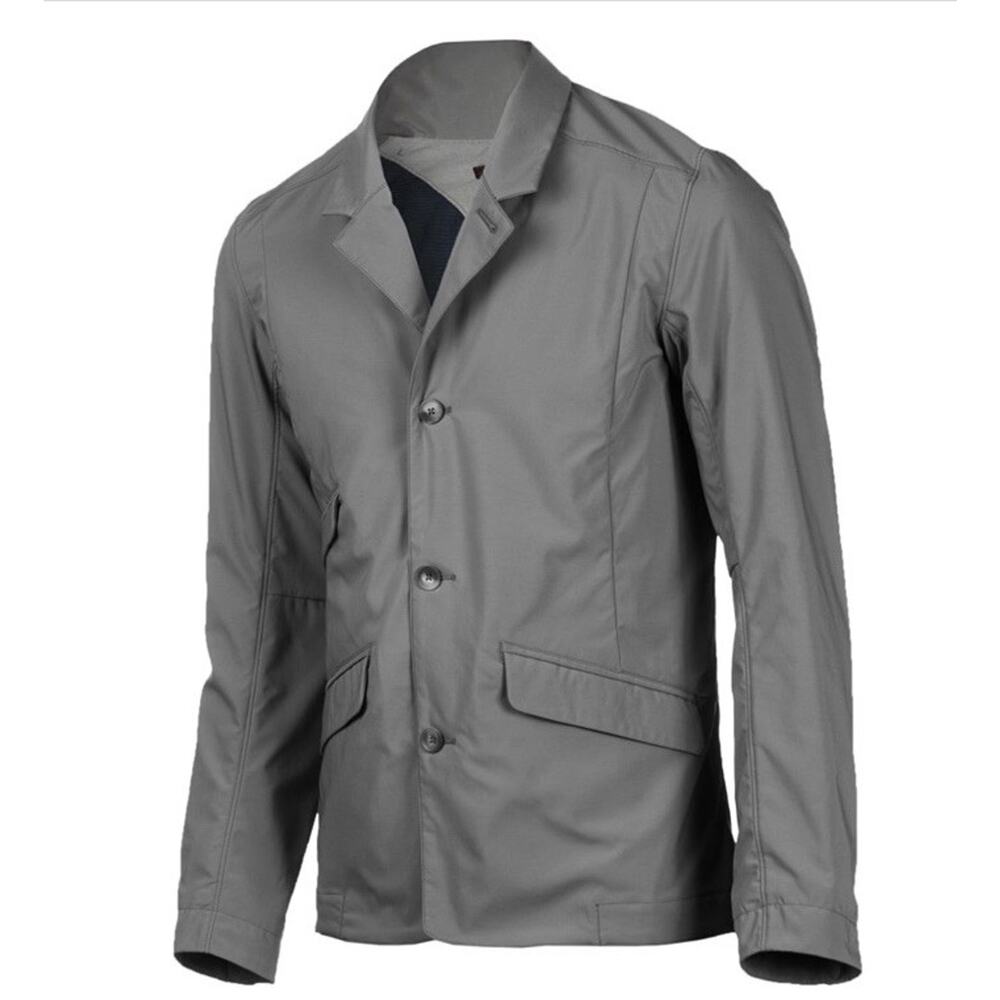 NAU Mens Blazer Riding Jacket Size M Gray Utility Sustainable Recycled Polyester
